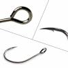 HARAY Fishing Hook 100pcs High Carbon Steel Fishing Hook Carp Hook Single Lure Hooks with Ring Hooks for Lure Spoon Barb & Barbless Hooks Fishing Pliers (Color : Barbed, Size : 8#), WANGJIANJUN2023 view 3