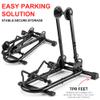 Indoor Bike Floor Stand - Bike Stand Rack for Garage/Home - Bike Storage Bicycle Parking Rack Fit 26-29 Mountain Road Bikes view 3