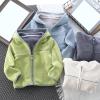 AMIMOJY Christmas Clearance Toddler Kids Baby Outwear Long Sleeve Round Neck Solid Color Jacket Zipper Hooded Windproof Long Prime Member Deals, 18-24 Months, Beige view 4