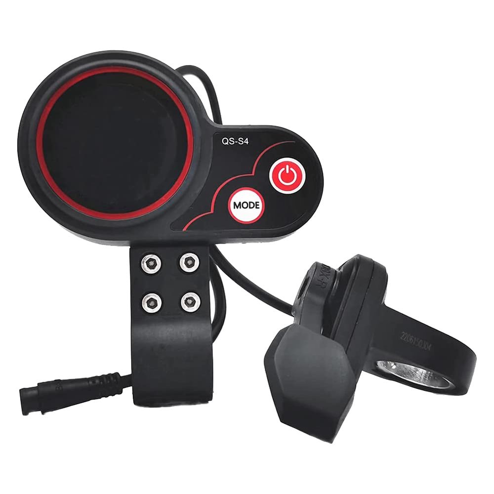 Luejnbogty QS-S4 48V-60V Thumb Throttle LCD Display Kit for Zero 8 9 10 8X 10X Electric Scooter 6PIN Display Spare Parts, black