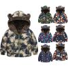AMIMOJY Christmas Sales Clearance Today Toddler Kids Baby Winter Warm Jacket Outerwear Floral Hooded Zipper Padded Outwear for Girls Sale Outlet view 3