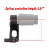 HATSEN Tactical FTC Magnifier Mount2.91" Optical Centerline HieghtCompatible with 30mm Body Magnifiers EtcQuick ReleaseCNC Aluminium (BK) view 3