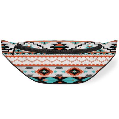 Fanny Pack for Women Men Aztec Tribal Geometric Waist Pack Crossbody Bag with Adjustable Straps for Hiking Running Walking Travel Cycling