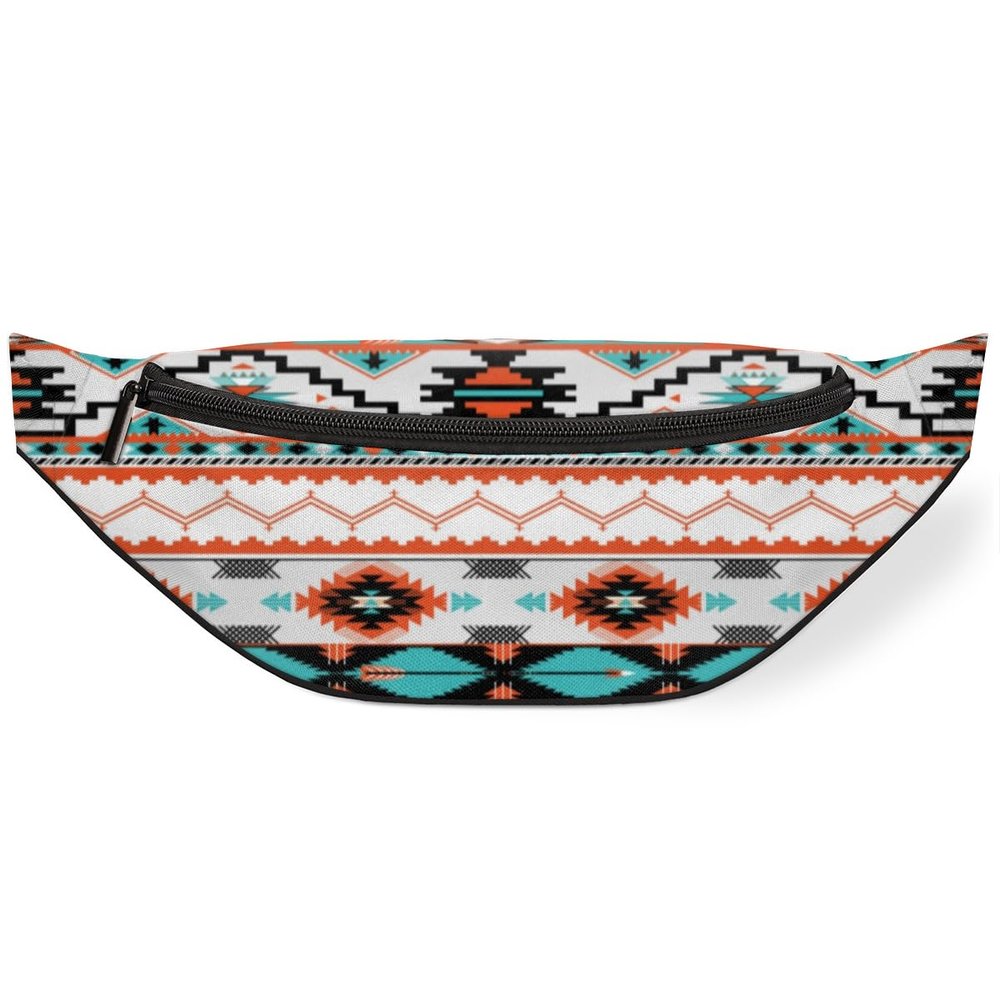 Fanny Pack for Women Men Aztec Tribal Geometric Waist Pack Crossbody Bag with Adjustable Straps for Hiking Running Walking Travel Cycling