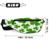 Fanny Pack for Women Men Waist Pack St. Patrick's day Green Clover Leaves Crossbody Bag with Adjustable Straps for Hiking Running Walking Travel Cycling view 3
