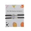 COLORFUL BLING 2pcs/Pack Basketball Volleyball Sports Bracelets for Women Men Braided Adjustable Baseball Soccer Football Bracelets Friendship BFF Jewelry-Volleyball Heart view 1