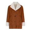 XUNRYAN Winter Faux-Fur Jackets Womens Sherpa Fleece Coat Long Faux Suede Leather Jackets Cardigan Casual Fuzzy Peacoat view 4