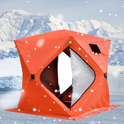 SUYUDD 3-4 Person Ice Fishing Shelter Insulated Ice Fishing Tent Winter Fishing Tent with 2 Doors Perfect for Camping