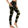 Aloha Pineapple High Waist Yoga Pants Workout Leggings for Women with Pockets Running M view 3