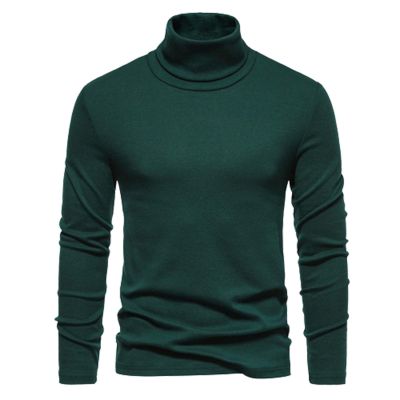 xoxingysm Mens Turtleneck Sweater Slim Fit Mock Neck Sweater Compression Long Sleeve Pullover Sweater Thermal Underwear Top Green
