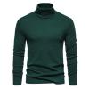 xoxingysm Mens Turtleneck Sweater Slim Fit Mock Neck Sweater Compression Long Sleeve Pullover Sweater Thermal Underwear Top Green view 1