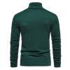 xoxingysm Mens Turtleneck Sweater Slim Fit Mock Neck Sweater Compression Long Sleeve Pullover Sweater Thermal Underwear Top Green view 2