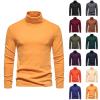 xoxingysm Mens Turtleneck Sweater Slim Fit Mock Neck Sweater Compression Long Sleeve Pullover Sweater Thermal Underwear Top Green view 3