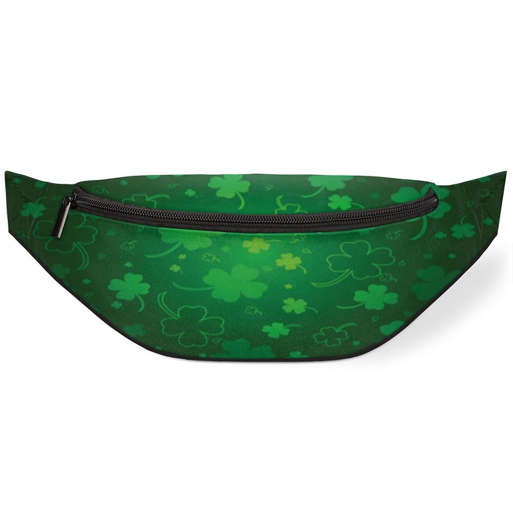 Fanny Pack for Women Men Waist Pack St. Patrick's Day Lucky Clovers Crossbody Bag with Adjustable Straps for Hiking Running Walking Travel Cycling