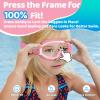 Vvinca Kids Goggles with Comfort Fabric Strap, Kids Swim Goggles Wide View Anti-Fog/UV No Leaking Swimming Goggles for 3-14 view 3
