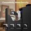 ADIMO Handgun Safe, Slider Biometric Fingerprint Gun Safe for Handgun Supports 3 Quickly Access Ways, Fingerprint, PIN Code and Key, Pistol Gun Lock Box for Car, Truck, Desk, Bedside view 4