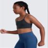 CRZ YOGA Girls Butterluxe Y Back Sports Bra - Yoga Athletic Casual Tops Scoop Neck Spaghetti Strap Padded Crop Kids Teen True Navy Medium view 4