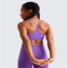CRZ YOGA Girls Butterluxe Y Back Sports Bra - Yoga Athletic Casual Tops Scoop Neck Spaghetti Strap Padded Crop Kids Teen Royal Lilac Large view 2