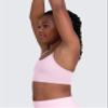 CRZ YOGA Girls Butterluxe Y Back Sports Bra - Yoga Athletic Casual Tops Scoop Neck Spaghetti Strap Padded Crop Kids Teen Pink Peony Medium view 4