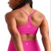 CRZ YOGA Girls Butterluxe Y Back Sports Bra - Yoga Athletic Casual Tops Scoop Neck Spaghetti Strap Padded Crop Kids Teen Hibiscus Purple Medium view 1