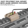 TPRCOL Low Baseline Optical Fiber Material Front and Rear Sight (Tan T1-Low Baseline Fiber Optic Sight) view 3