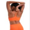 CRZ YOGA Girls Butterluxe Y Back Sports Bra - Yoga Athletic Casual Tops Scoop Neck Spaghetti Strap Padded Crop Kids Teen Neon Orange Small view 1