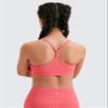 CRZ YOGA Girls Butterluxe Y Back Sports Bra - Yoga Athletic Casual Tops Scoop Neck Spaghetti Strap Padded Crop Kids Teen Raspberry Sorbet Medium view 2