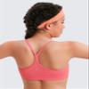 CRZ YOGA Girls Butterluxe Y Back Sports Bra - Yoga Athletic Casual Tops Scoop Neck Spaghetti Strap Padded Crop Kids Teen Raspberry Sorbet Medium view 4