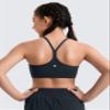 CRZ YOGA Girls Butterluxe Y Back Sports Bra - Yoga Athletic Casual Tops Scoop Neck Spaghetti Strap Padded Crop Kids Teen True Navy Large view 2