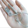 4Pcs Marine Hardware, Full 316 Stainless Steel Bimini top Ball pin, Latch Safety pin Single Plant Latch Ring Latch with Lanyard and Screws (1/4" x 2") view 2