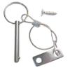 4Pcs Marine Hardware, Full 316 Stainless Steel Bimini top Ball pin, Latch Safety pin Single Plant Latch Ring Latch with Lanyard and Screws (1/4" x 2") view 3