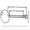 4Pcs Marine Hardware, Full 316 Stainless Steel Bimini top Ball pin, Latch Safety pin Single Plant Latch Ring Latch with Lanyard and Screws (1/4" x 2") view 4