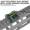 TPRCOL Low Baseline Fiber Optic Sight Front and Rear Sight (Green T1- Low Baseline Fiber Optic Sight) view 2