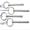 4Pcs Marine Hardware, Full 316 Stainless Steel Bimini top Ball pin, Latch Safety pin Single Plant Latch Ring Latch with Lanyard and Screws (1/4" x 3") view 1