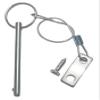 4Pcs Marine Hardware, Full 316 Stainless Steel Bimini top Ball pin, Latch Safety pin Single Plant Latch Ring Latch with Lanyard and Screws (1/4" x 3") view 2