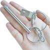 4Pcs Marine Hardware, Full 316 Stainless Steel Bimini top Ball pin, Latch Safety pin Single Plant Latch Ring Latch with Lanyard and Screws (1/4" x 3") view 3