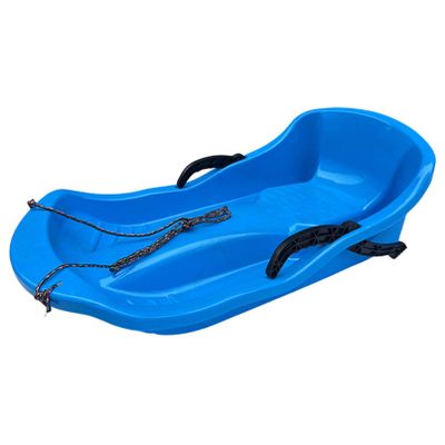 Plastic Snow Sled with Pull Rope and Handle Grips, Classic Winter Fun Ski Skooter Snowboard Kick-Scooter Sled for Use on Snow, Outdoor Sledding for Family Holiday Winter Activity