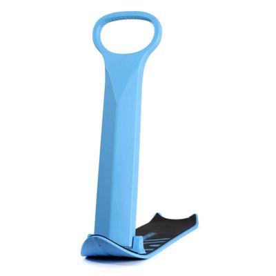 Blue Fold-up Snow Scooter with Handle, Lightweight Compact Foldable Outdoor Winter Ski Scooter Snow Sled Snowboard Kick-Scooter for Use On Snow Sand and Grass