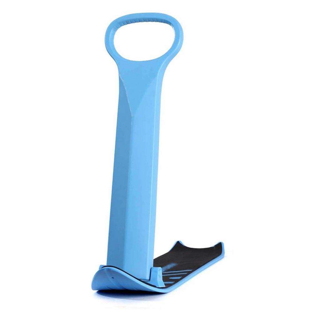Blue Fold-up Snow Scooter with Handle, Lightweight Compact Foldable Outdoor Winter Ski Scooter Snow Sled Snowboard Kick-Scooter for Use On Snow Sand and Grass