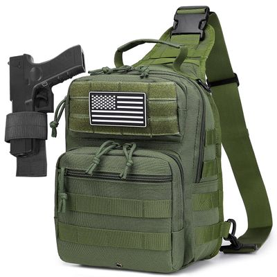 HPDF Small Tactical Military Backpack Sling Crossbody Holster Bag For Men CCW Sling Bag 10L