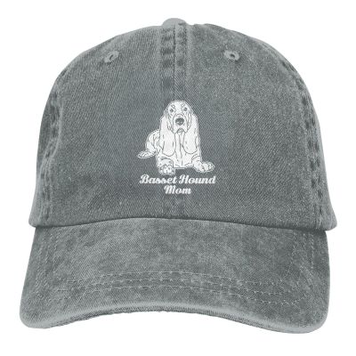 Basset Hound Mom Ponytail Baseball Cap Vintage Denim Cowboy Hat Washed Trucker Hats