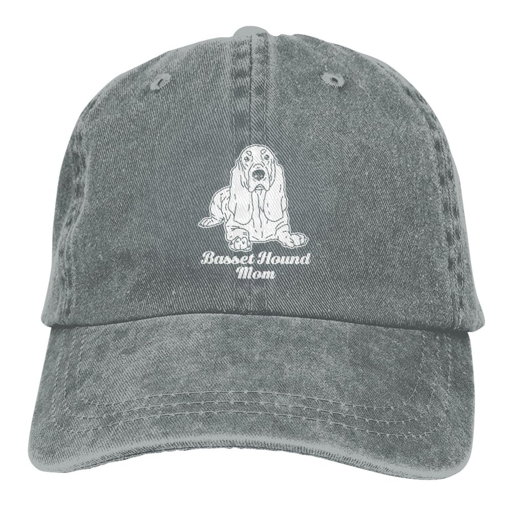 Basset Hound Mom Ponytail Baseball Cap Vintage Denim Cowboy Hat Washed Trucker Hats