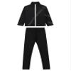 JEATHA Kids Ice Skating Training Costume Sports Athletic Tracksuit Long Sleeve Rhinestone Jacket with Pants Set Black B 6 Years view 3