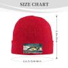Bass Fishing Wave Luxurious Velvet Patch Design,Knitted Wool Hat,Ideal for Sporty & Outdoor Activities view 3