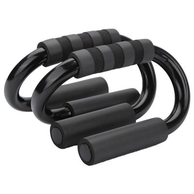 1 Pair S-Shaped Push Up Bars Non-Slip Push Up Stands Sweat Absorbent Foam Handles Floor Strength Training Equipment for Men Women Home Gym