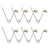 INCREWAY Tent Pole Clips, 8PCS Kayak Paddle Spring Snap Clips, Carbon Steel Tent Pole Push Button Spring Clips for Camping Kayak Paddle Tent Pole, 8mm Button view 1