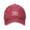 All The Cool Kids Have Papas with Hot Rods Ponytail Baseball Cap Vintage Denim Cowboy Hat Washed Trucker Hats view 4