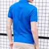 Bestgift Men's Short-Sleeved Cotton Polo Shirt with Lapel Collar Grey XL view 4
