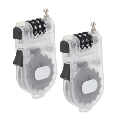 2Pcs Reusable Portable Skateboard Lock Multi Function Bike Lock Snowboard Accessory Secure Your Board with Durable Wire Cable