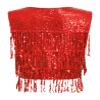 Kvysinly Women's Fringe Sequins Waistcoat Open Front Jacket Sleeveless Coat Glitter Vest Tops Red XX-Large view 4